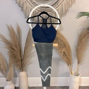 Electric & Rose athletic set/ size Small/ Navy/grey tie dye